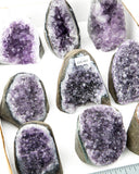 Amethyst Druzy Cut Base - 9 pcs (#226683)