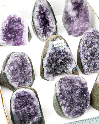 Amethyst Druzy Cut Base - 9 pcs (#226683)