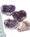 Amethyst Druzy Hearts - 4 pcs (#226575)
