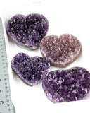 Amethyst Druzy Hearts - 4 pcs (#226576)