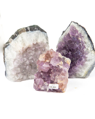 Amethyst Druzy Cut Base - 3 pcs (#226833)