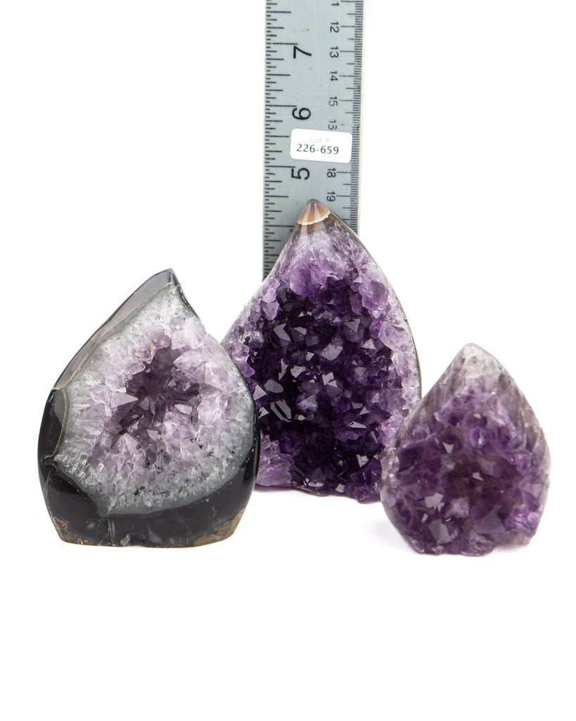 Amethyst Druzy Flames - 3 pcs (#226659)