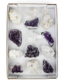 Amethyst & Quartz Druzy - 13 pcs (#225764)