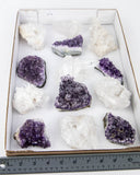 Amethyst & Quartz Druzy - 13 pcs (#225764)