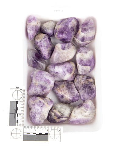 Extra Large Tumbled Chevron Amethyst - 15 pcs (#255863)