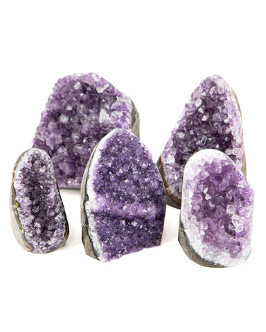 Polished Cut Base Amethyst Druzy - 5 pcs (#226005)