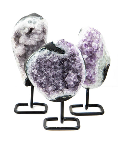 Amethyst Druzy on Stands - 3 pcs (#226348)