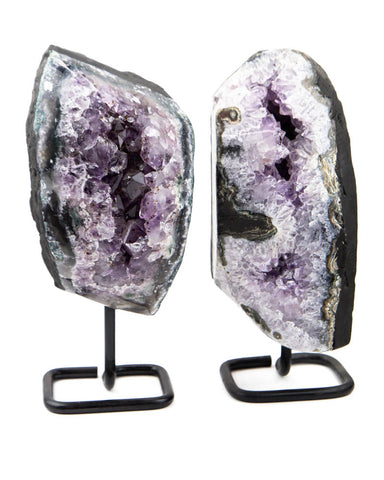 Amethyst Druzy on Stands - 2 pcs (#226350)