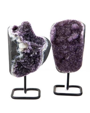 Amethyst Druzy on Stands - 2 pcs (#226353)