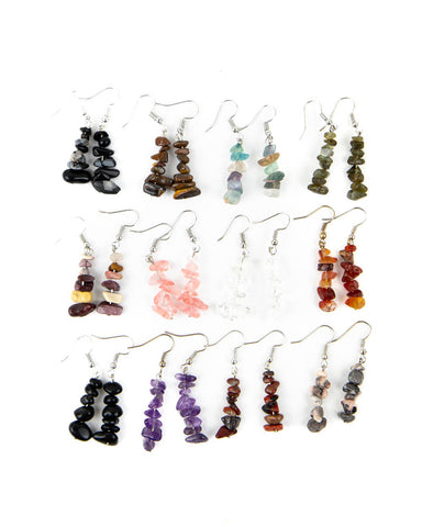 Assorted Tumbled Chips Earrings