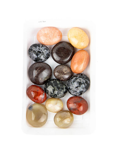 Assorted Palm Stones - 14 pcs (#225767)