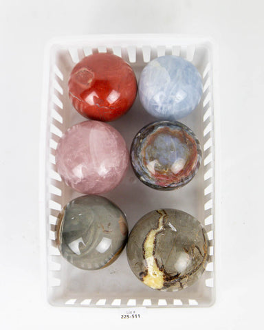 Assorted Spheres - 6 pcs / 6.59 lb (#225511)