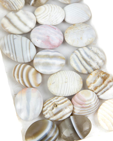 Mini Banded Agate Palm Stones  - 20 pcs (#226001)