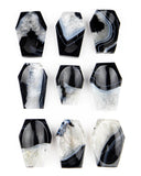 Black Agate Coffin Dish