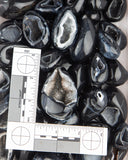 Black Agate Druzy Eggs (1 lb lot)