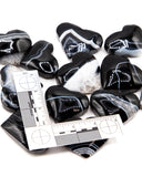 Black Agate Heart (50-60mm)