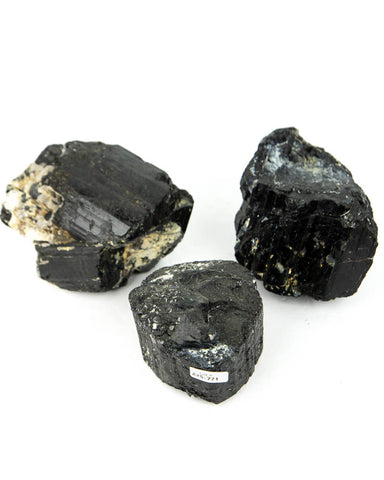 Large Black Tourmaline Specimens - 3 pcs (#225771)