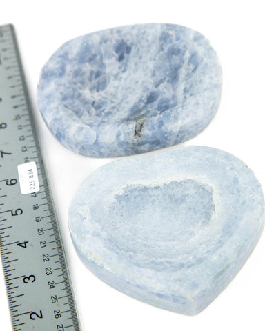 Blue Calcite Bowls - 2 pcs (#255834)