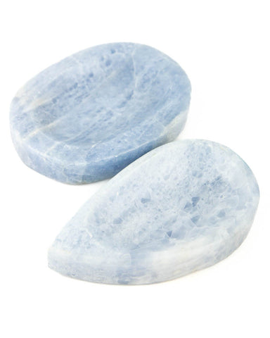 Blue Calcite Bowls - 2 pcs (#255835)