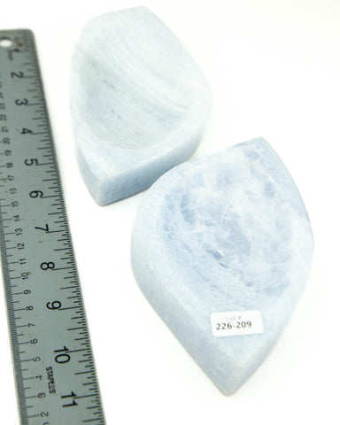 Blue Calcite Bowls - 2 pcs (#226209)