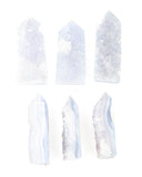 Blue Lace Druzy Towers - 6 pcs (#226337)