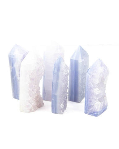 Blue Lace Druzy Towers - 6 pcs (#226338)