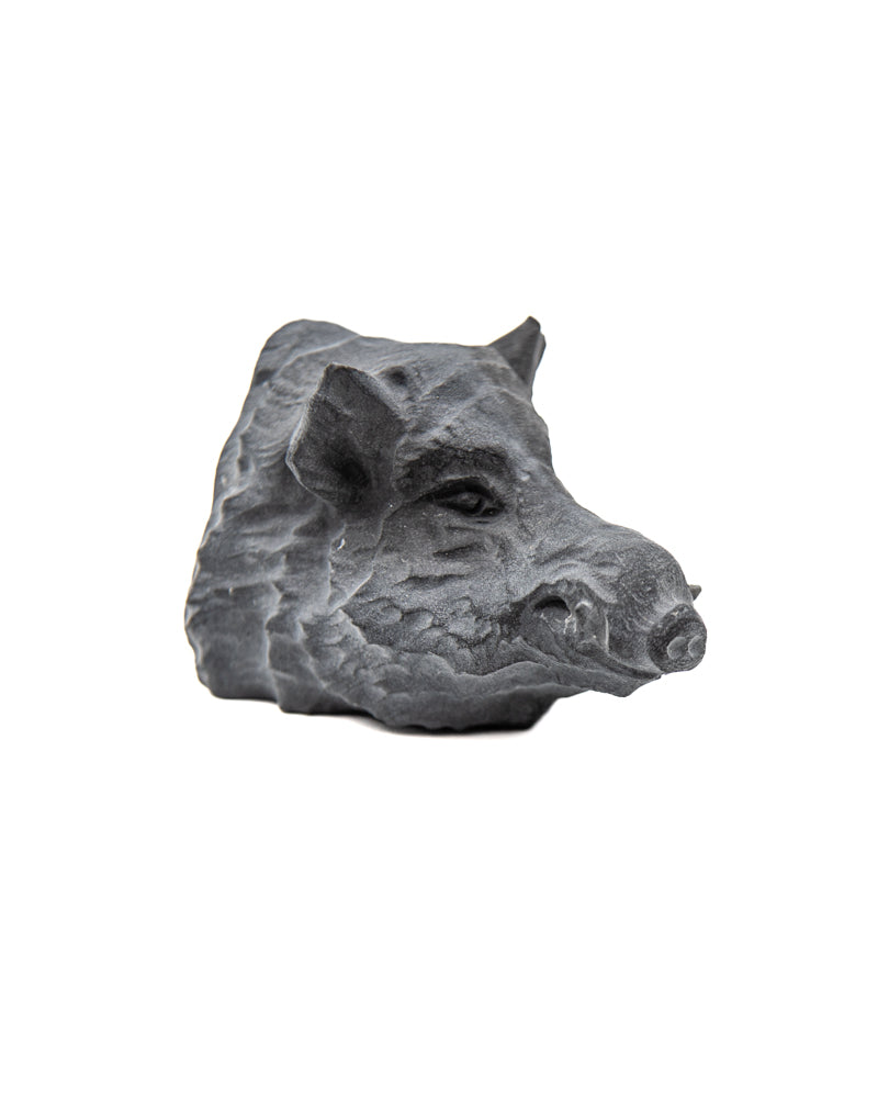 Boars Head Carving (Obsidian)