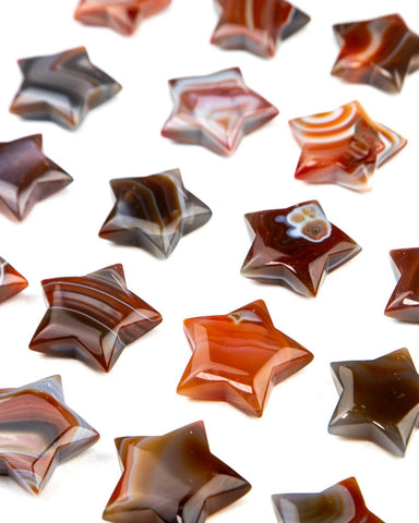 Carnelian Agate Star Carving