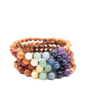 Chakra Wood Bead Bracelet