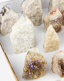 Cut Base Aqua Aura Citrine Druzy - 15 pcs (#226137)