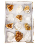 Citrine & Quartz Druzy - 12 pcs (#225766)