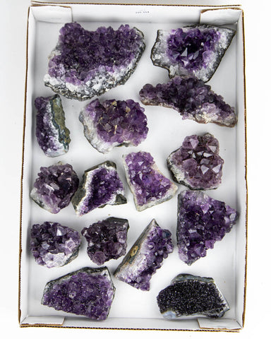 Dark Amethyst Druzy - 15 pcs / 8.58 lb (#225554)