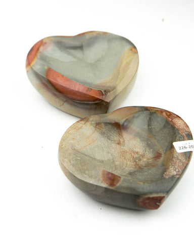 Desert Jasper Heart Bowls - 2 pcs (#226207)