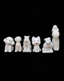Sitting Dog Carving (White Marble)