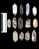 Agate Double Terminated Points - 13 pcs (#225946)