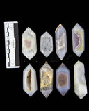 Agate Double Terminated Points - 8 pcs (#225951)