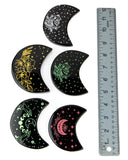 Etched Obsidian Moons - 5 pcs (#226652)