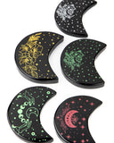 Etched Obsidian Moons - 5 pcs (#226652)