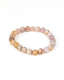 Faceted 8mm Bracelet - Flower Agate