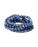 Faceted 8mm Bracelet - Lapis Lazuli