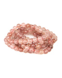 Faceted 8mm Bracelet - Strawberry Quartz