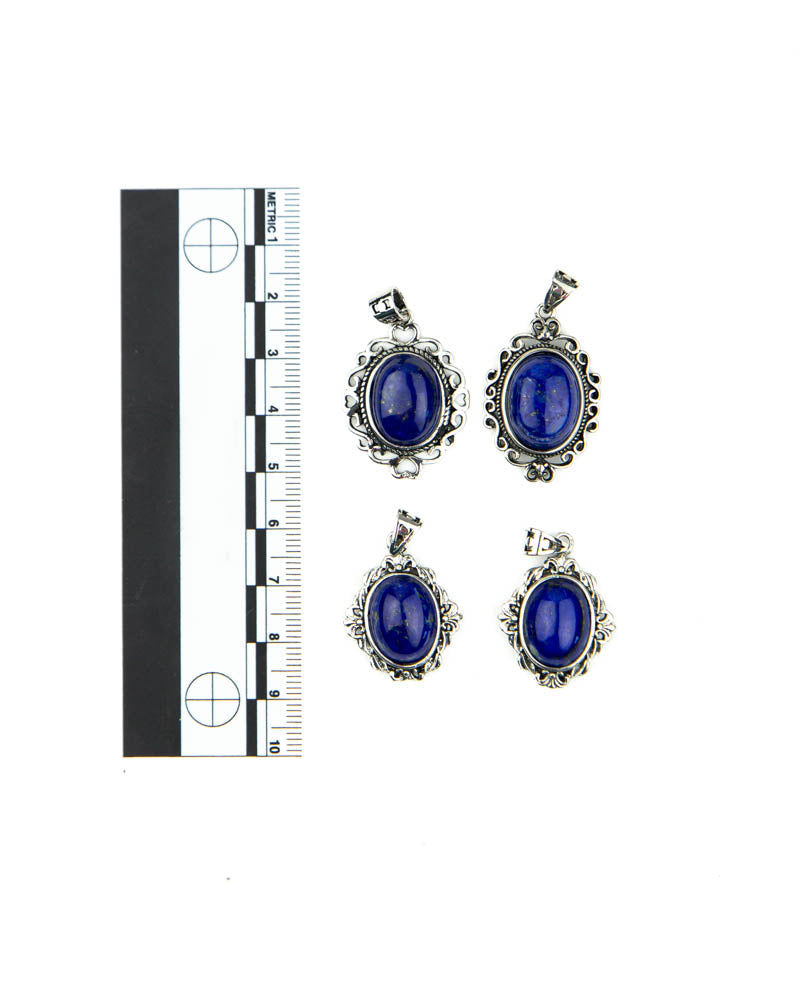 Lapis Lazuli Fancy Pendants - 4 pcs (#226212)