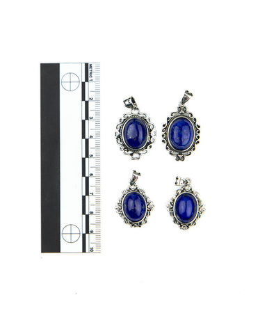 Lapis Lazuli Fancy Pendants - 4 pcs (#226212)