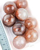 Fire Quartz Spheres - 8 pcs (#226115)