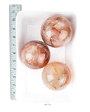 Fire Quartz Spheres - 3 pcs (#226116)