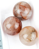 Fire Quartz Spheres - 3 pcs (#226116)