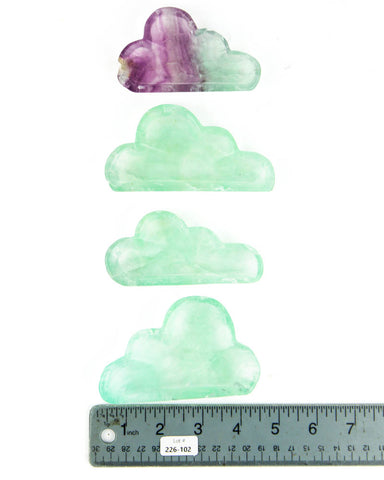 Fluorite Cloud Bowls - 4 pcs (#226102)