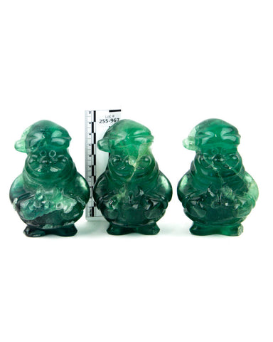 Fluorite Santa Carvings - 3 pcs (#225967)