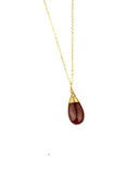 Garnet Drop Necklace