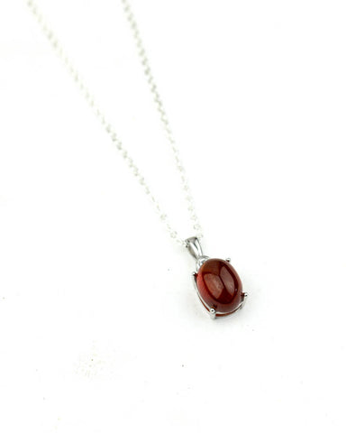 Garnet Cabochon Necklace